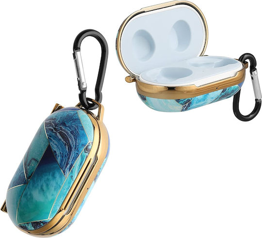 KWmobile Electroplated Калъф с кука Marble / Gold за Samsung Galaxy Buds / Buds+