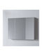 Martin Omega 90 Rectangular Bathroom Mirror with Cabinet 90x65cm Gray