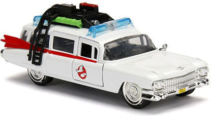 Voiture Miniature Ghostbusters ECTO-1 Par Jada - Échelle 1:64, 13 Cm, Métal - Collection
