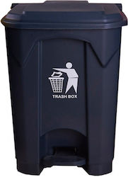 Ram Plastic Coș de gunoi Deșeuri 49x42x71cm cu Pedală 80lt Gri
