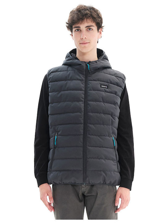 Basehit Sleeveless Winter Jacket Puffer Ebony