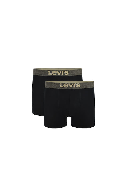 Levi's Boxeri pentru bărbați Negre 2Pachet