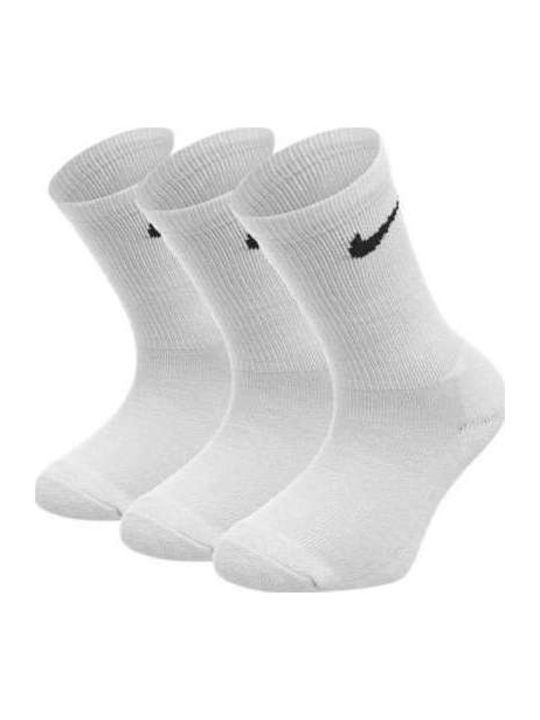 Nike Șosete Sport Lungi pentru Copii Basic Albe 3 Perechi