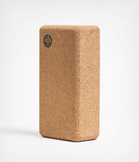 Manduka Lean Cork Yoga Τουβλάκι Καφέ 22x11x7cm