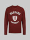 Tricou cu mânecă lungă Harvard (replică) - BURGUNDY