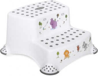 Lorelli Double Kids Step Stool Hippo White