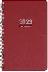 2025 Diary Spiral 21x29 Ekdosis Red