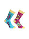 Kal-tsa Unisex Κάλτσες με Σχέδια Turquoise/Fuchsia