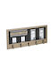 Inart Wandhaken Coffee Shop 5 Steckplätze 40x11x4cm 1Stück