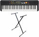 Yamaha Tastatur PSR-F52 mit 61 Tasten Standard Berührung mit Ständer Schwarz Basierend auf FZONE FZS-51