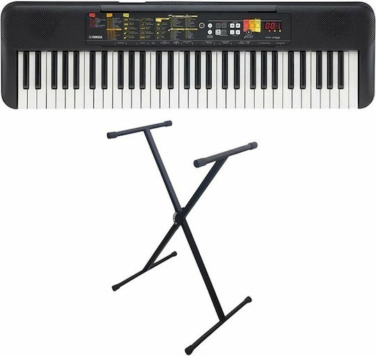 Yamaha Tastatur PSR-F52 mit 61 Tasten Standard Berührung mit Ständer Schwarz Basierend auf FZONE FZS-51