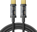 Joyroom S-CC100A12 Braided USB 2.0 Cable USB-C male - USB-C male Μαύρο 1.2m