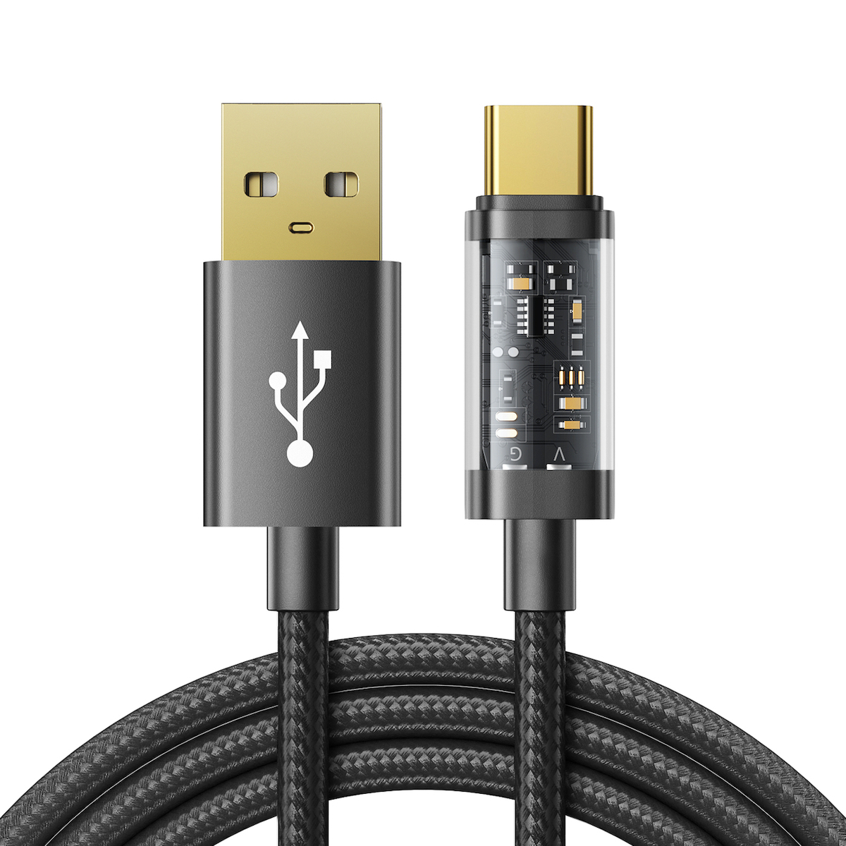 USB to USB-C cable Joyroom S-UC027A12 3A, 1.2m (black)