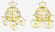 Metal Decorative Element for Wedding Favors Gold Carriage with Crown 12x14.5cm 4pcs 4pcs