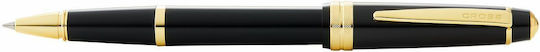 Cross Bailey Light Pen Rollerball Black with Black Ink Polished Black and Gold