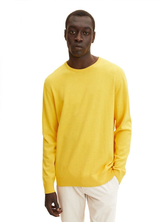 Tom Tailor Men's Long Sleeve Sweater Pleasant Yellow Melange