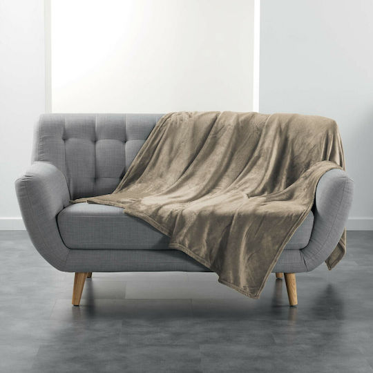 Douceur d'Intérieur Фланелен Флану Фотьойл Покривка 180x220см Тауфе