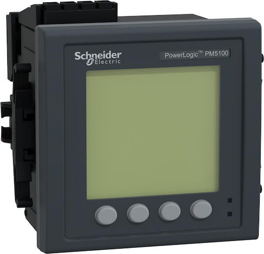 Schneider Electric Αναλυτής Ενέργειας Ηλεκτρολογικού Πίνακα Ψηφιακό Πόρτας / Χωνευτό Μονοφασικό METSEPM5100