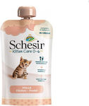 Schesir KItten Care 3-12 Cream Υγρή Τροφή για Ανήλικες Γάτες σε Φακελάκι με Κοτόπουλο 150gr