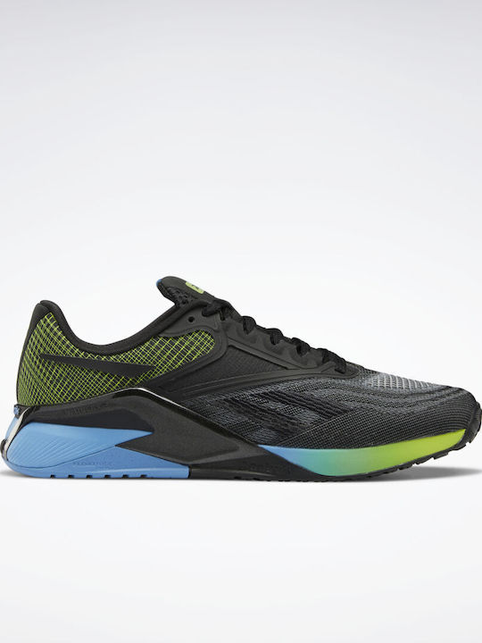 Reebok Nano X2 Ανδρικά Αθλητικά Παπούτσια για Προπόνηση & Γυμναστήριο Core Black / Essential Blue / Acid Yellow