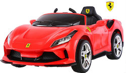 Детска Електрическа Кола Едноместен с Дистанционно управление Лицензиран Ferrari F8 Tributo 12 волта Червен