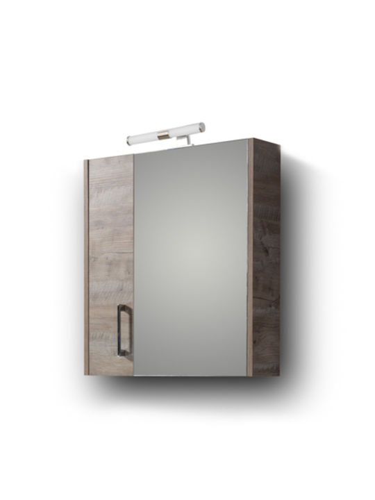 Martin Savina 65 Rectangular Bathroom Mirror with Cabinet 61x65cm Brown