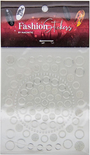 Magnetic Nail Design Fashion Sticker Cirlces Autocolante cu design pentru Unghii în Culoarea Argintiu