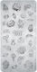 Magnetic Nail Design Stamping Plate Cup Cake No47 Αυτοκόλλητα με Σχέδιο για Νύχια σε Μαύρο Χρώμα