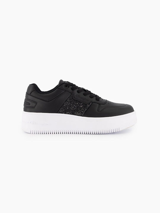 Champion Rebound Damen Flatforms Sneakers Schwarz