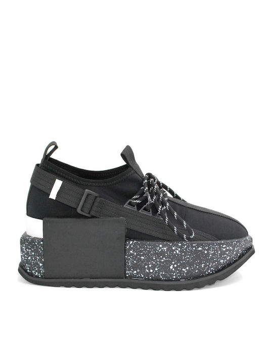 Favela Leona Flatforms Sneakers Μαύρα