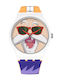 Swatch Dragonball Z Ανδρικό Ρολόι 41mm Μπαταρίας με Καουτσούκ Λουράκι Kamesennin