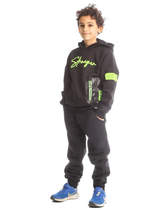 Joyce Kids Sweatpants Set Black 2pcs