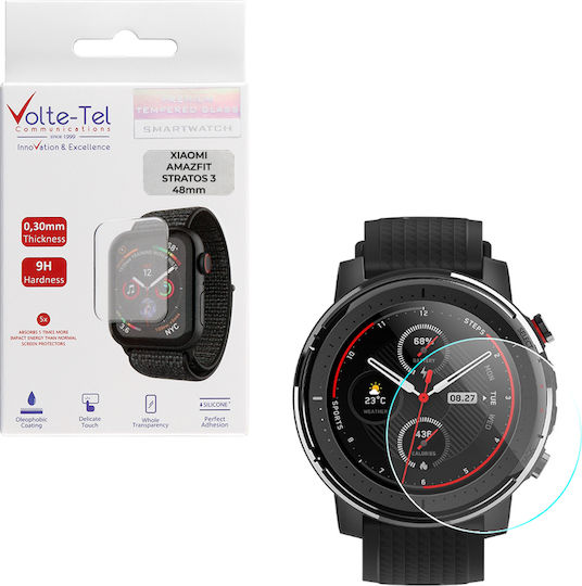 Volte-Tel 2.5D Full Glue Закалено стъкло за цялото лице за Amazfit Стратос 3 1бр 8285929