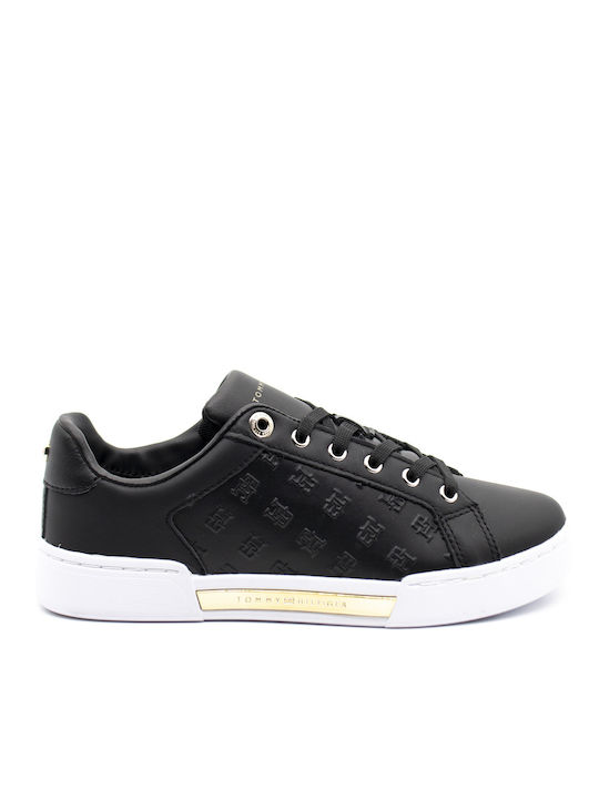 Tommy Hilfiger Embossed Monogram Γυναικεία Sneakers Μαύρα FW0FW06735