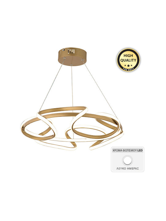 Megapap Lech Pendant Lamp with Built-in LED Gold