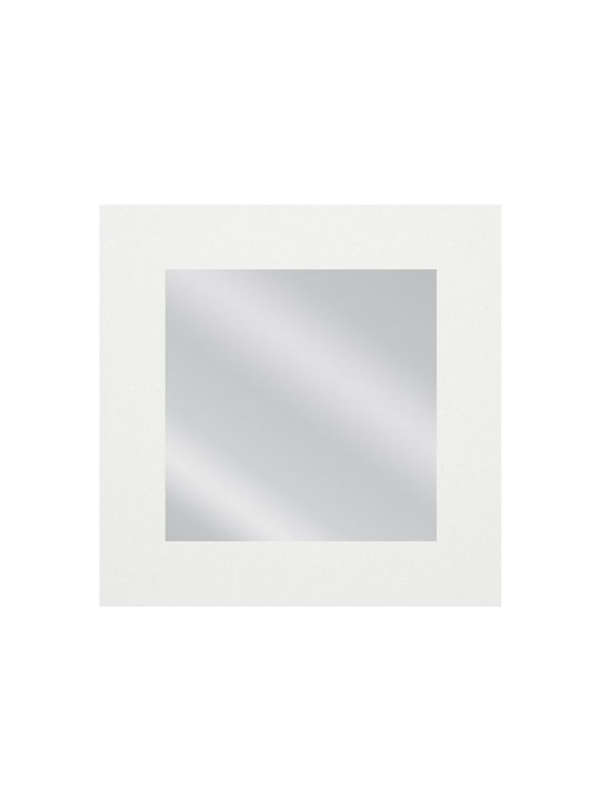 ArteLibre Aaina Καθρέπτης Τοίχου με Λευκό Πλαστικό Πλαίσιο 90x90cm