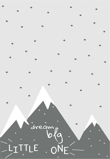 HomeMarkt Mountain Kids Rug Gri 80x150cm