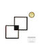 Megapap Estrid Modern Lamp Wall with Integrated LED and Natural White Light Black 56x35x4cm