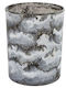 Atmosphera Pietro Kerzenhalter Glas White 9x9x10cm 1Stück