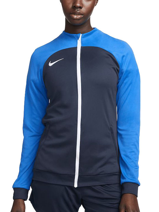 Nike Academy Pro Women's Short Sports Jacket for Spring or Autumn Blue