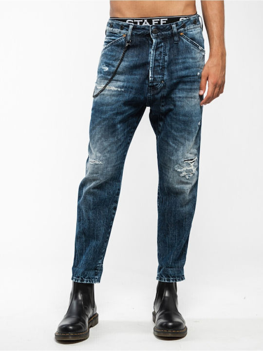 Fede Men's Jeans Pants with Loose Fit Navy Blue