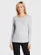 4F Women's Athletic Blouse Long Sleeve Gray