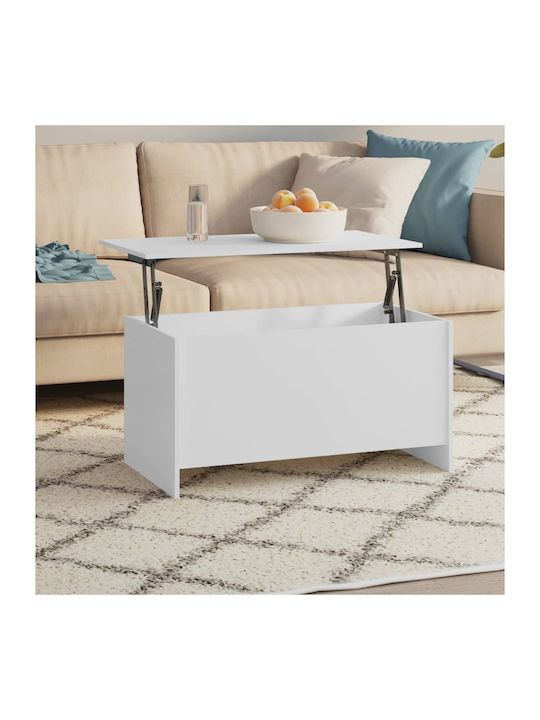Rectangular Central Wooden Coffee Table with Li...