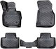 Rizline Set of Front and Rear Mats 4pcs Tray Type for BMW X3 2017 Black