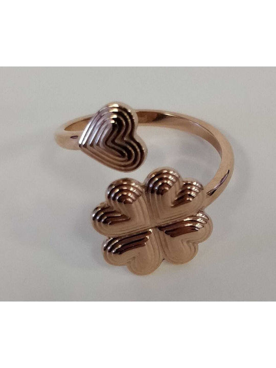 Folli Follie Ring made of Steel Gold Plated