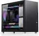 Jonsbo D30 Gaming Mini Tower Computer Case with Window Panel and RGB Lighting Black