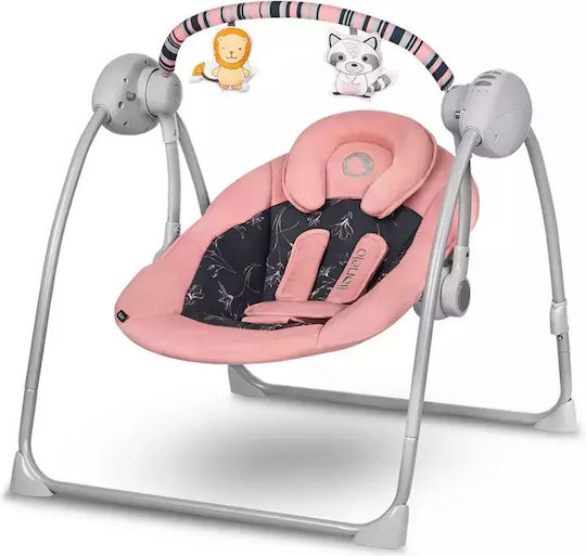 Lionelo Electric Relax pentru Bebeluși Leagăn Ruben cu Muzică Roz pentru Copil până la 12kg