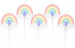 Rainbow & Cloud candles, 5 pcs.