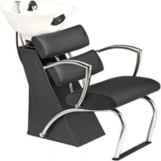 Hair Salon Sink Stationary with Black Chair M106xW59xH115cm