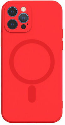 Θήκη Real Smooth Silicone Magsafe Apple iPhone 12 Pro (6.1") Red